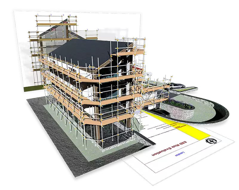 3D-Visualisierung eines Gerüstes
