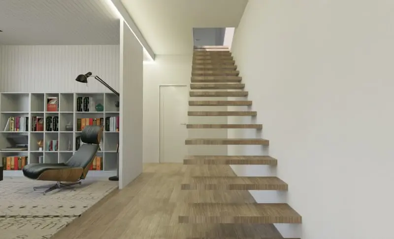 Projekt freitragende Treppe | Render erstellt mit Edificius