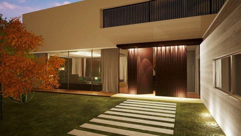 Eingang-Rendering-Haus-En-Los-Cisne-Edificius-BIM-Software
