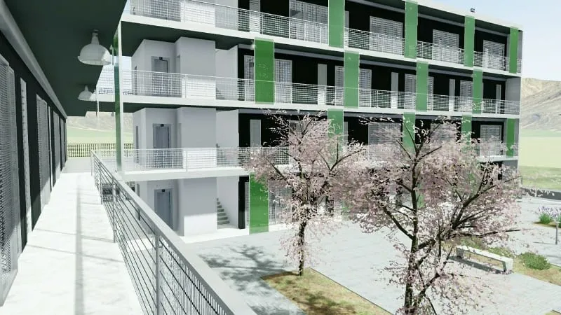 Social Housing - Lleida – outdoor detail