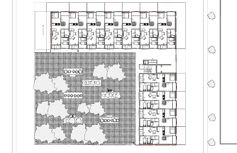 Social Housing in Lleida – ground floor plan