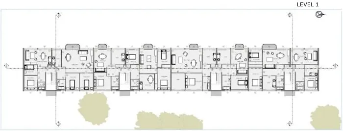 Project inspired by the Weissenhof apartment buildings - floor plan produced with Edificius