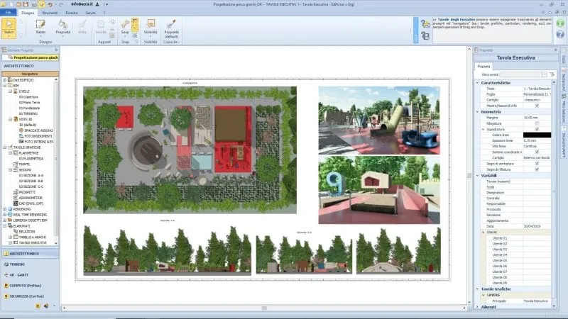 Working drawing design with Edificius