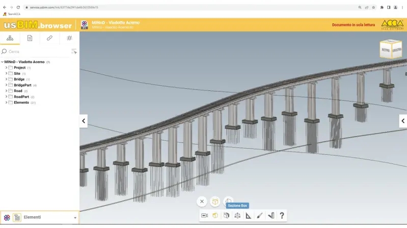 Acerno-viaduct-model view with usBIM.browser