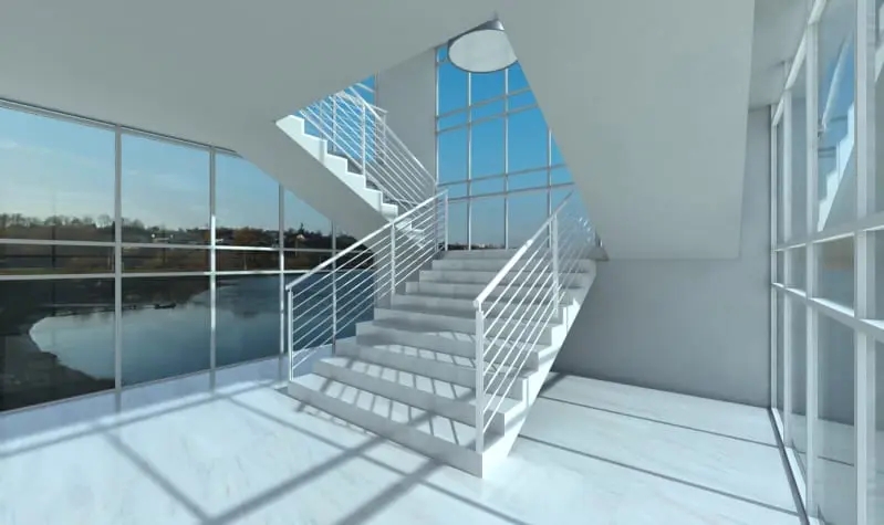 Progettazione scale interne - Render realizzato con Edificius