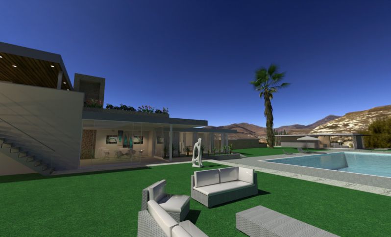 View of the garden