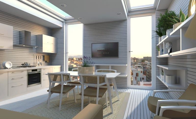 render of the project of a two-room apartment created with Edificius