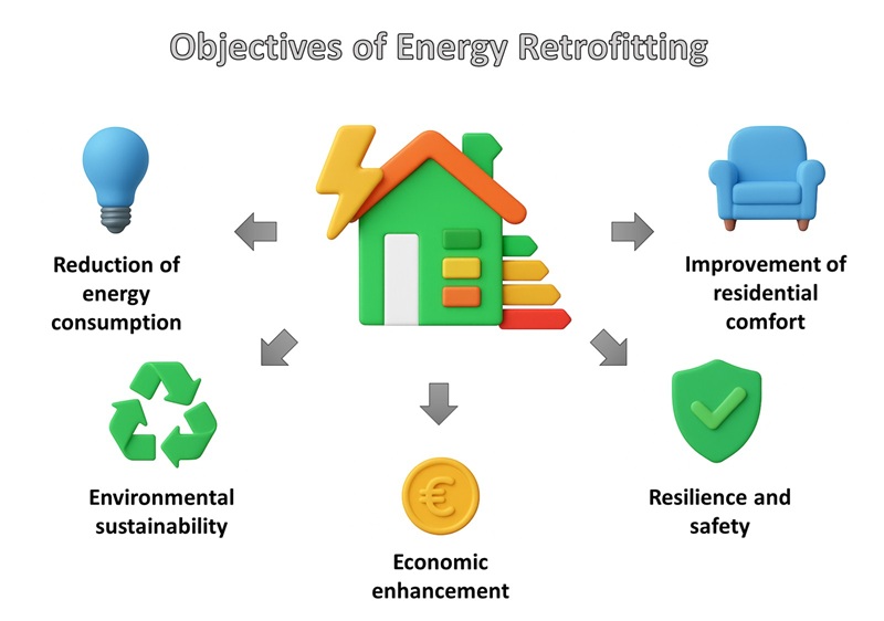 Objectives of energy retrofitting