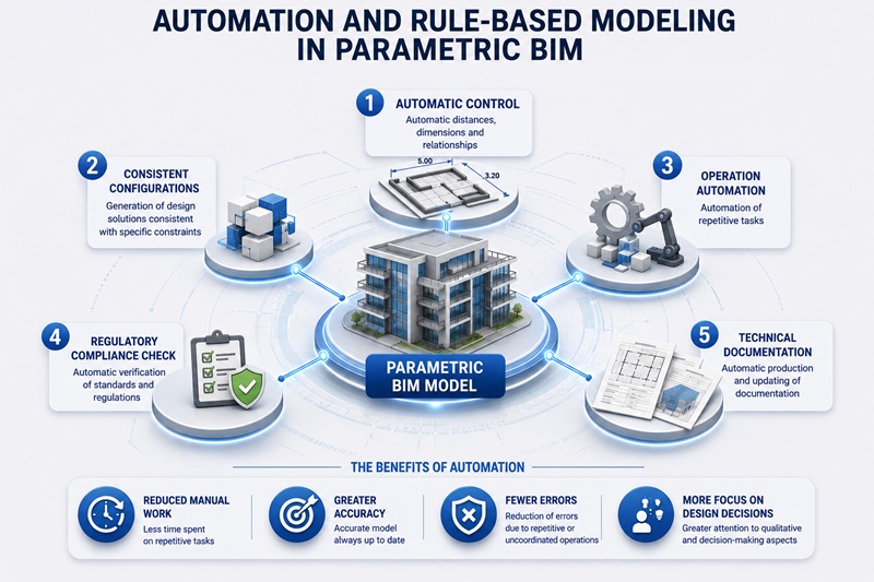 Rule-based modeling in parametric BIM