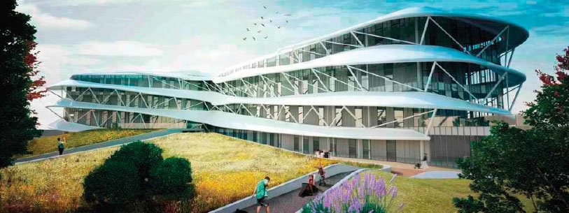 Render del proyecto definitivo, vista en perspectiva