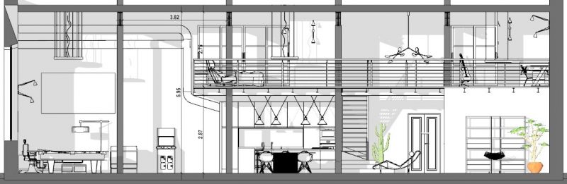proyecto de un loft _ sección