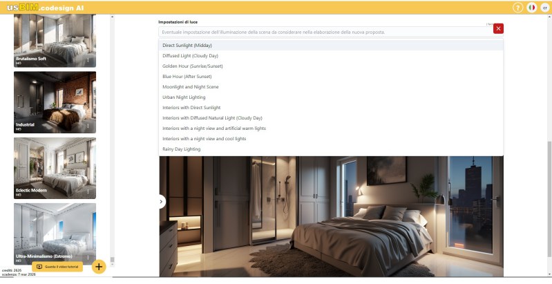 Ajustes de luz en usBIM.codesign AI
