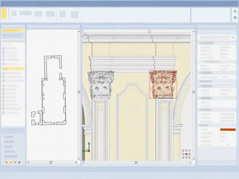 BIM para restauración - Inserción de un capitel utilizando el módulo HBIM del software Edificius