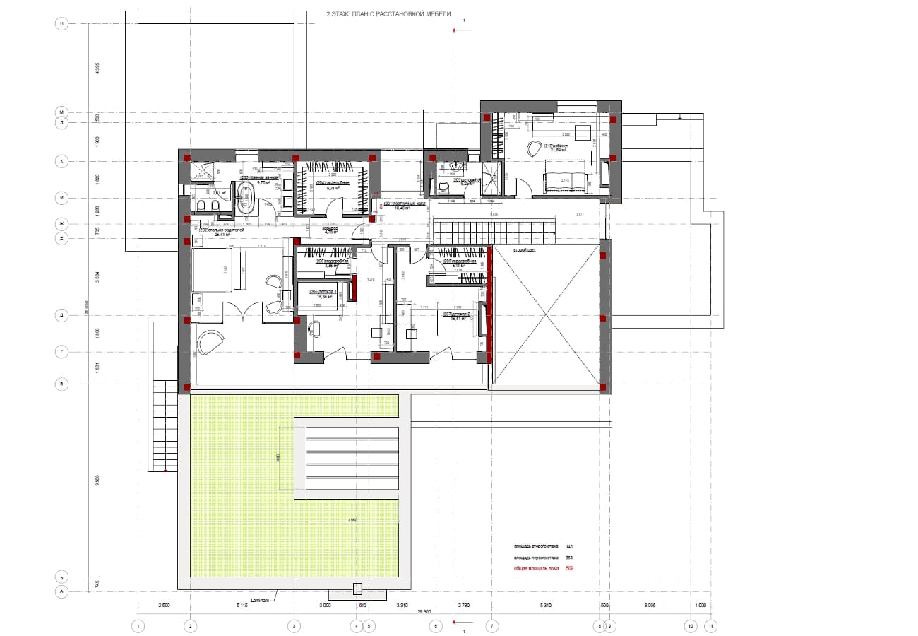 Premier-etage-Marfino Plan du premier étage