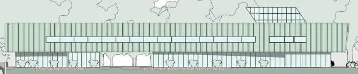 Projet clinique - élévation nord - Edificius