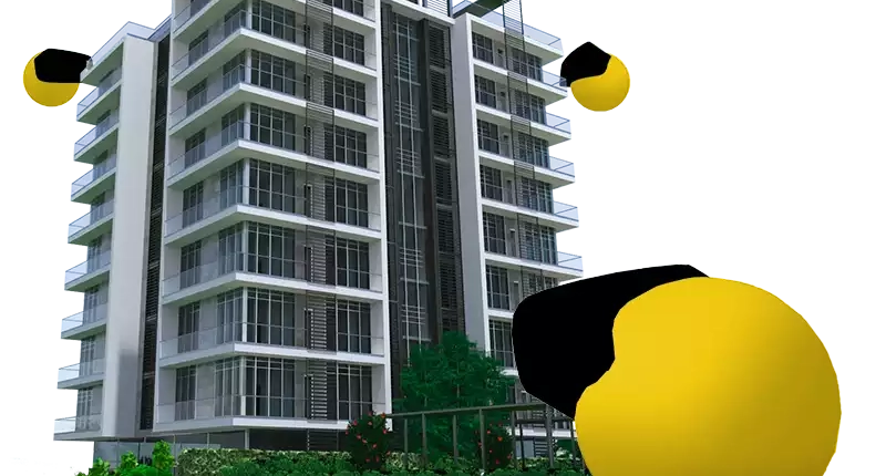 A imagem ilustra um exemplo de arquitetura virtual