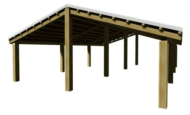 Telhado de madeira | Modelo 3D feito com Edificius 