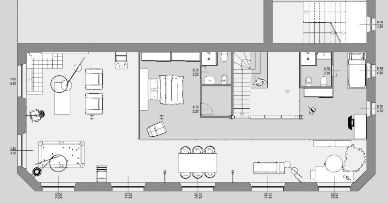 Projeto de um loft _ planta-mezanino
