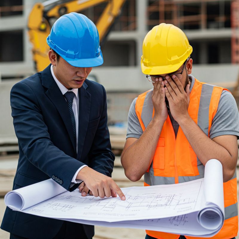 Identificação do problema de projeto no canteiro