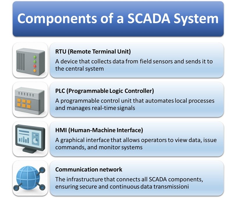 Componentes de um sistema SCADA - sistemas SCADA