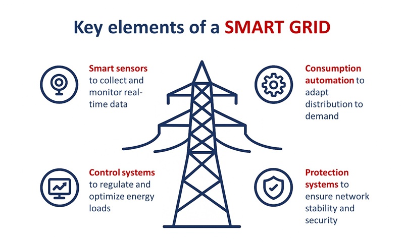 Elementos chave de uma smart grid