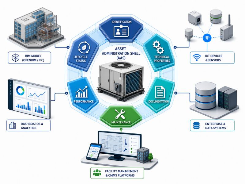 Integração entre Asset Administration Shell, BIM, IoT e gêmeo digital - Digital Twin no Asset Management